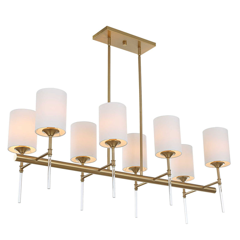 Awyr - 8 Light Linear Chandelier - Bronze