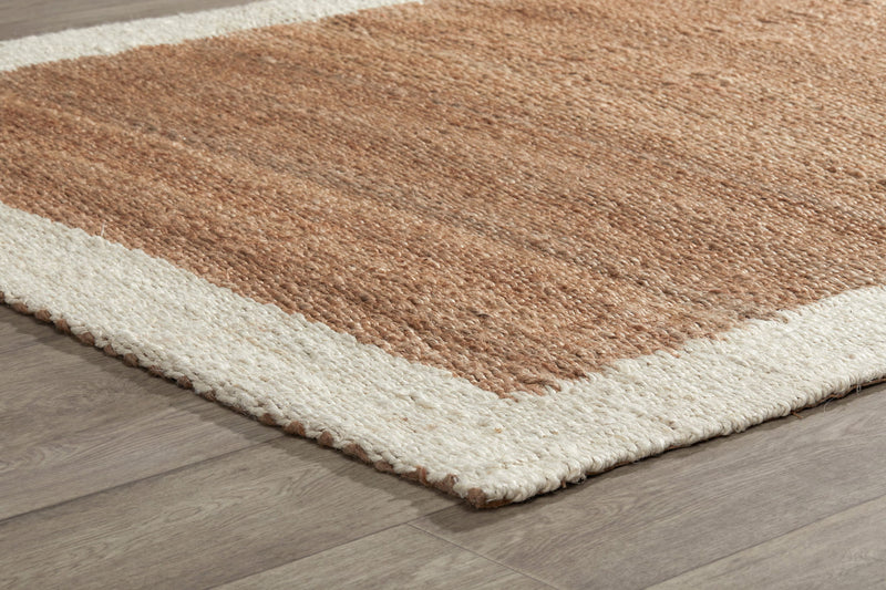 Classic Home Serene Frame Area Rug with intricate patterns and soft neutral colors, featuring a decorative border and plush texture.