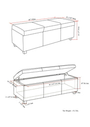 Avalon - Multifunctional Storage Ottoman Bench - R&R Furniture Gallery (Fountain Valley, CA)
