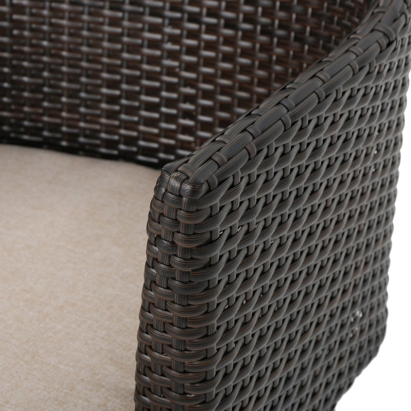 Kenneth - 3 Pieces Chat Set Outdoor Furniture - Brown Multi