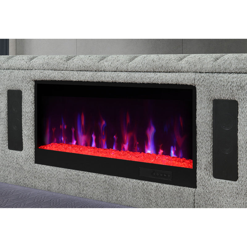 Isaiah - Bed With TV Lift-LED Speakers And Fireplace - R&R Furniture Gallery (Fountain Valley, CA)