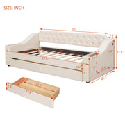Upholstered Daybed With Storage Armrests And USB Port - R&R Furniture Gallery (Fountain Valley, CA)