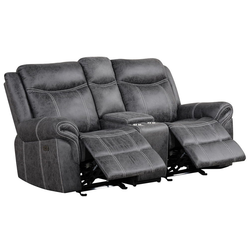 Zubaida - Loveseat w/USB Dock & Console (Glider & Motion) - R&R Furniture Gallery (Fountain Valley, CA)