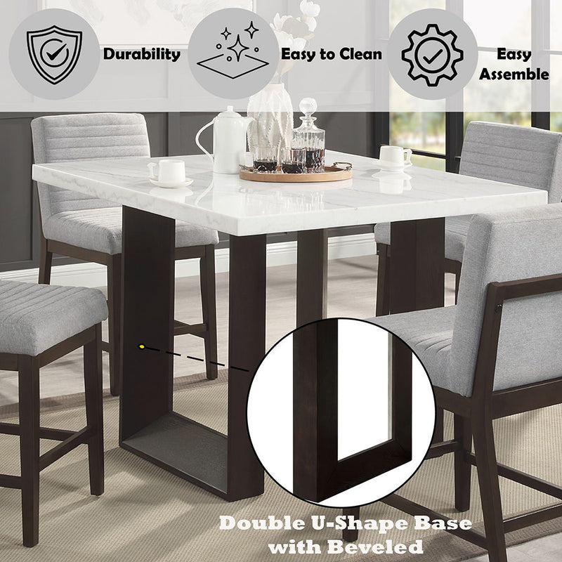Edwyn - Dining Table With Marble Top - R&R Furniture Gallery (Fountain Valley, CA)