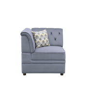Bois II - Modular Wedge - Gray Velvet - R&R Furniture Gallery (Fountain Valley, CA)