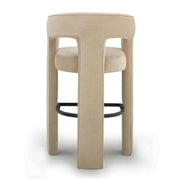 TOV Furniture Malone counter height stool with wooden legs and upholstered seat, designed for stylish kitchen or bar seating.