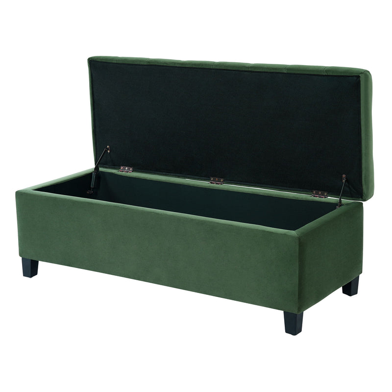 Upholstered Storage Ottoman Bench, Foot Rest For Bedroom - R&R Furniture Gallery (Fountain Valley, CA)