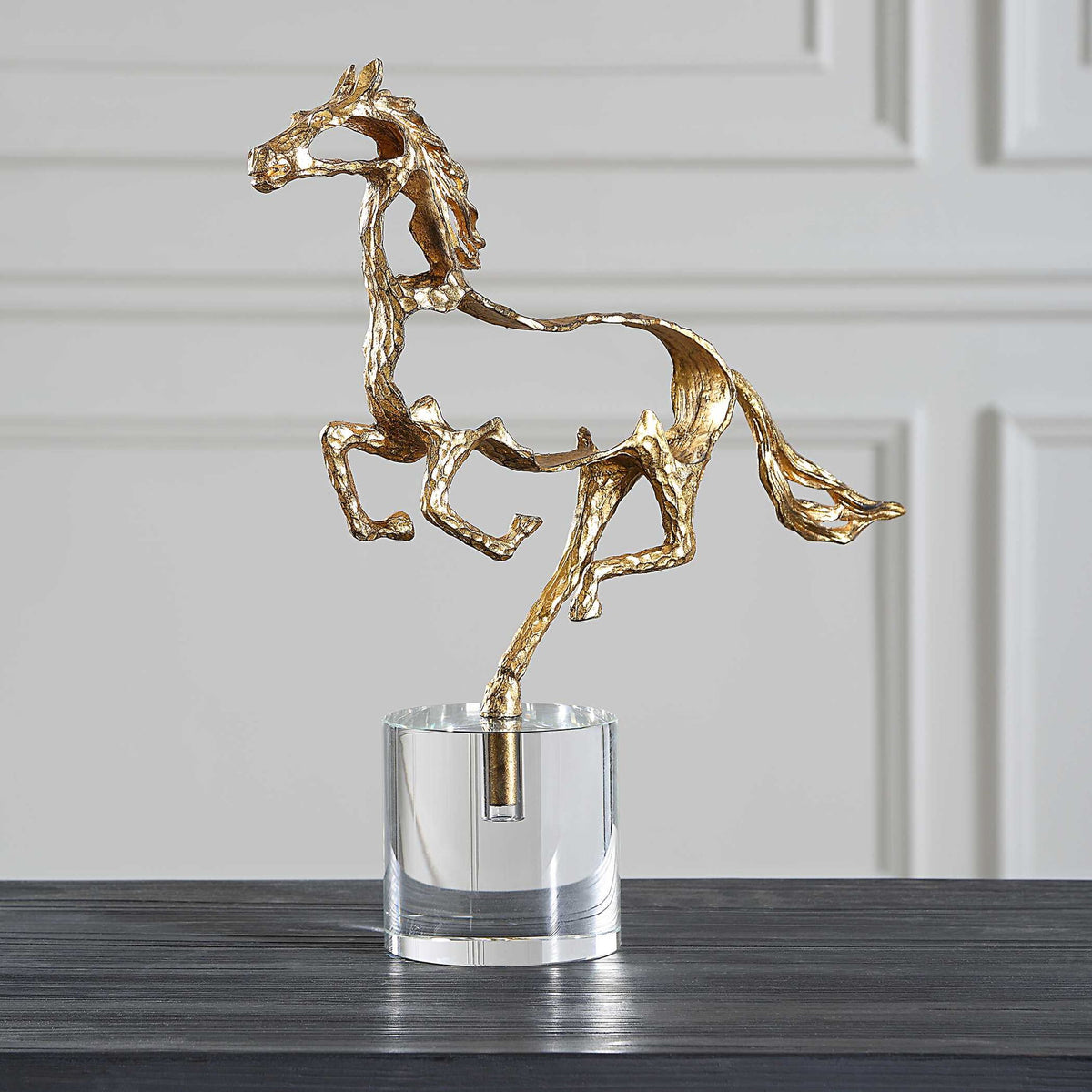 Gallop - Sculpture - Gold