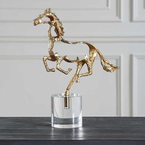 Gallop - Sculpture - Gold