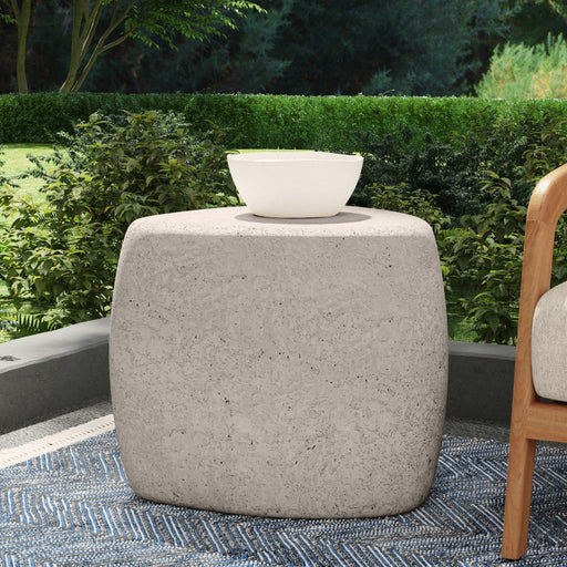 Britney - Outdoor End Table - Light Gray - R&R Furniture Gallery (Fountain Valley, CA)