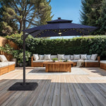 Xico - 8' SQ Umbrella, Double Top, LED Light + Control, Navy