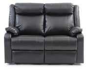 Glory Furniture reclining loveseat for two, featuring plush fabric and dual recliners, perfect for comfortable seating.