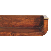 Indira - Floating Console Table - Walnut - R&R Furniture Gallery (Fountain Valley, CA)