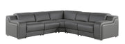 1116 - Power Reclining Italian Leather Sectional - R&R Furniture Gallery (Fountain Valley, CA)