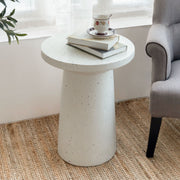 Terrazzo - Outdoor Side Table - White - R&R Furniture Gallery (Fountain Valley, CA)