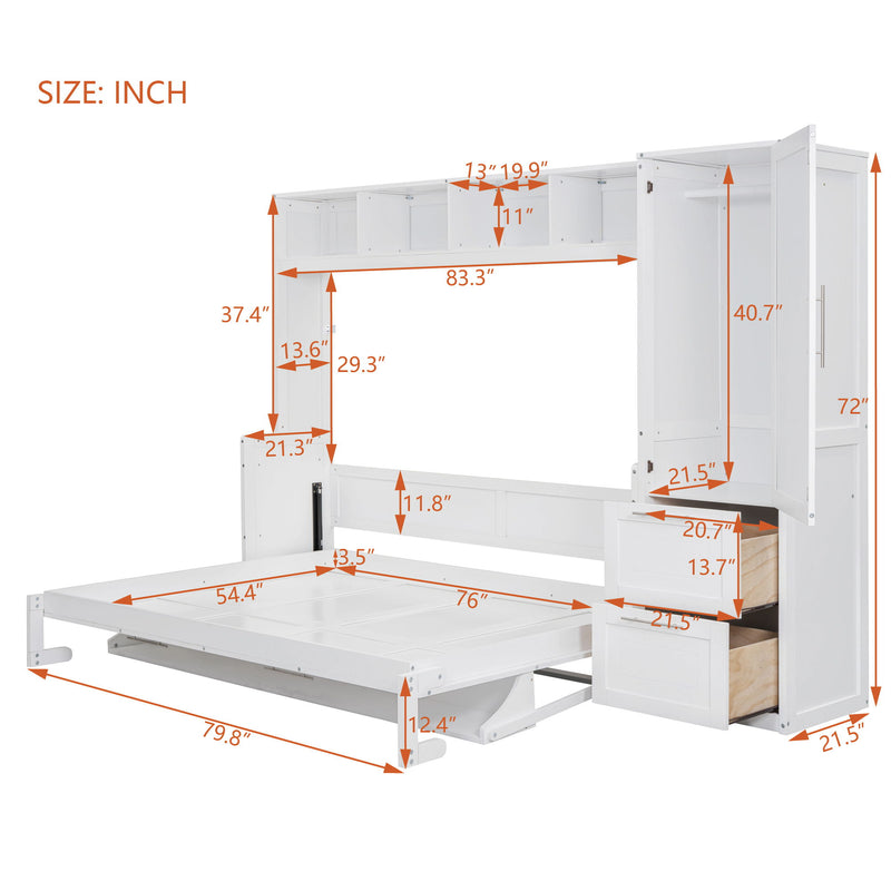 Space Saving Murphy Wall Bed With Closet And Drawers - R&R Furniture Gallery (Fountain Valley, CA)