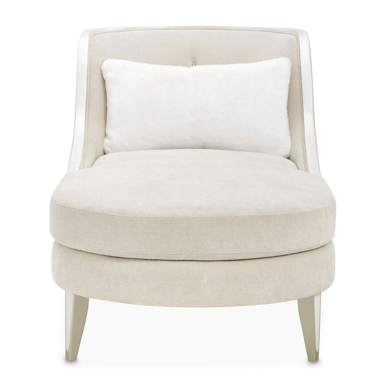 La Marisia - Chenille Chaise - Tranquil / Light Champagne - R&R Furniture Gallery (Fountain Valley, CA)