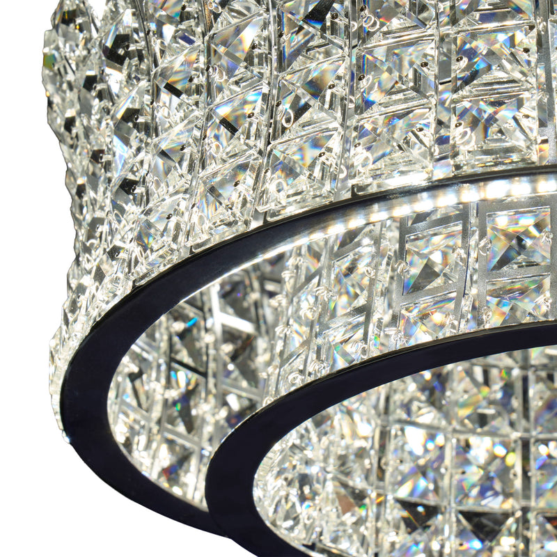 Michael Amini Lighting - Galaxy Oval LED Crystal Chandelier - Chrome