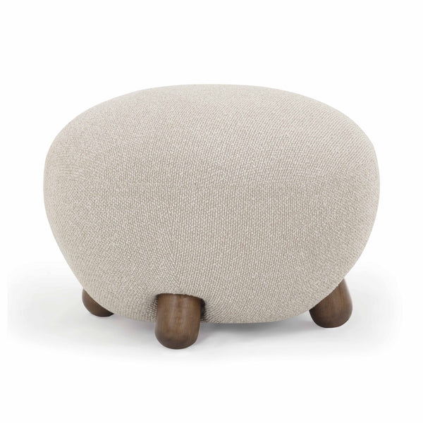 Pucker - Boucle Ottoman - Warm Gray - R&R Furniture Gallery (Fountain Valley, CA)