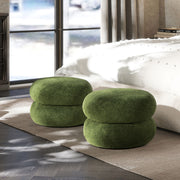 Nest - Low Round Upholstered Ottoman - R&R Furniture Gallery (Fountain Valley, CA)