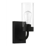 Zephyr - Single Light Sconce - Black / Clear - R&R Furniture Gallery (Fountain Valley, CA)