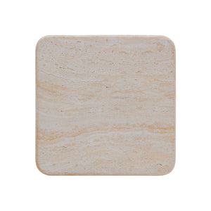Brut - Concrete Indoor / Outdoor Side Table - Travertine & Breccia - R&R Furniture Gallery (Fountain Valley, CA)