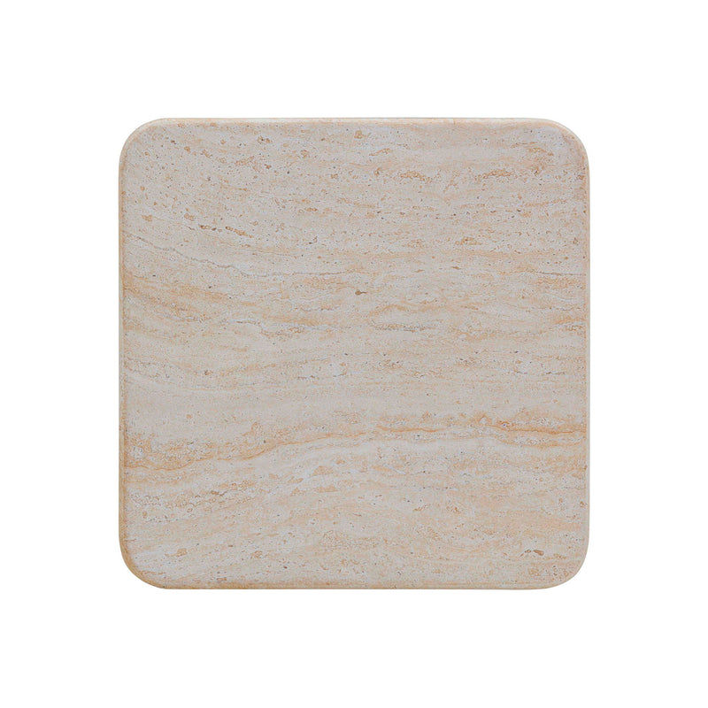 Brut - Concrete Indoor / Outdoor Side Table - Travertine & Breccia - R&R Furniture Gallery (Fountain Valley, CA)