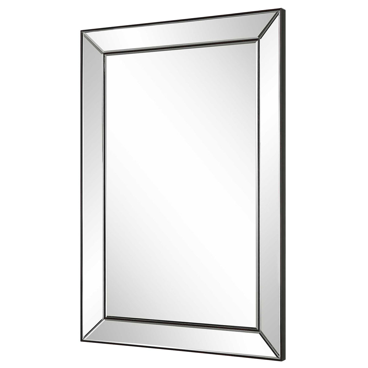 Elegant Rectangular Mirror - Dark Bronze