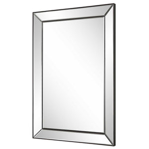 Elegant Rectangular Mirror - Dark Bronze