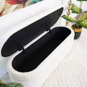 Cabana - Bench With Storage - Ivory - R&R Furniture Gallery (Fountain Valley, CA)