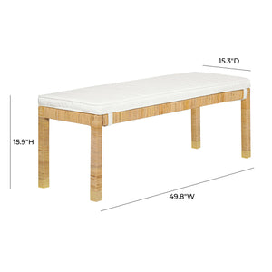 Amara - Woven Rattan Bench - R&R Furniture Gallery (Fountain Valley, CA)