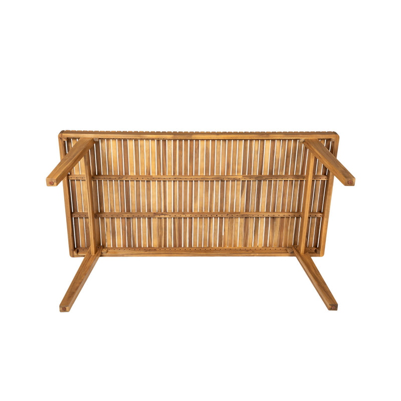 Outdoor Dining Table With Slatted Top, Ideal For Patio - R&R Furniture Gallery (Fountain Valley, CA)
