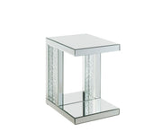 Nysa - 24" Accent Table - Mirrored & Faux Crystals Inlay - R&R Furniture Gallery (Fountain Valley, CA)