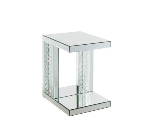 Nysa - 24" Accent Table - Mirrored & Faux Crystals Inlay - R&R Furniture Gallery (Fountain Valley, CA)