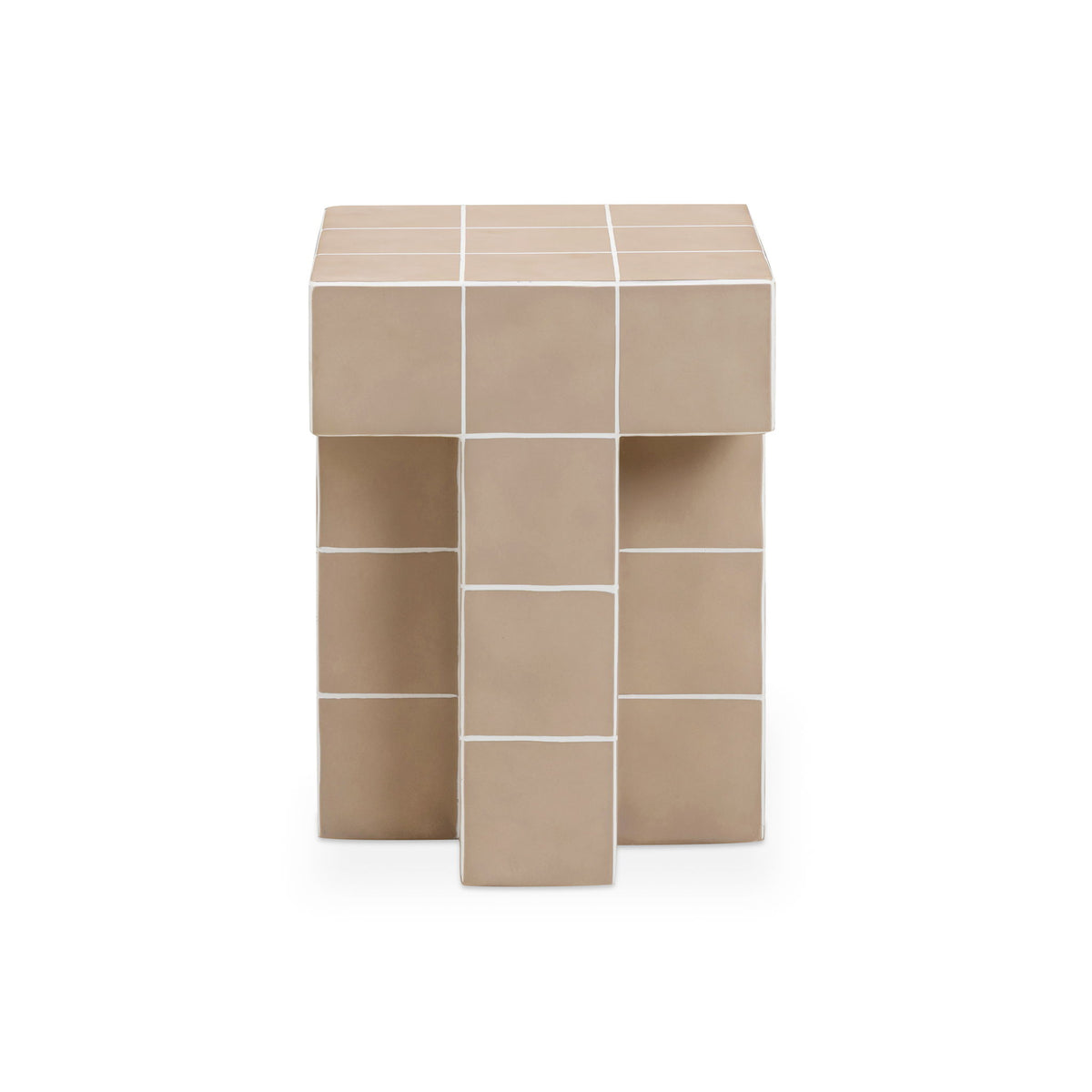 Alma - Tile Concrete Indoor/Outdoor Side Table - R&R Furniture Gallery (Fountain Valley, CA)