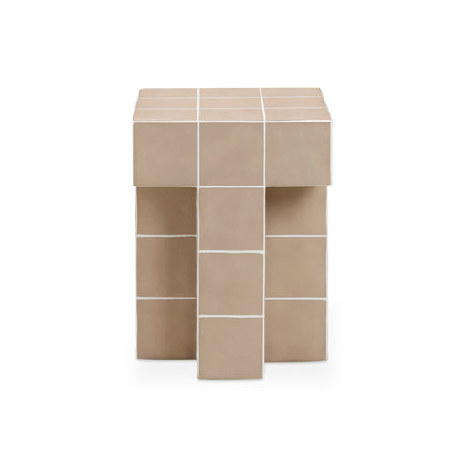 Alma - Tile Concrete Indoor/Outdoor Side Table - R&R Furniture Gallery (Fountain Valley, CA)