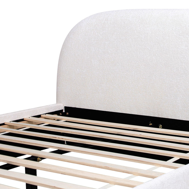 Archie Puffy Grounded - Upholstered Platform Bed - R&R Furniture Gallery (Fountain Valley, CA)