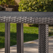 Outdoor Square Rattan Wicker Dining Table - Gray - R&R Furniture Gallery (Fountain Valley, CA)