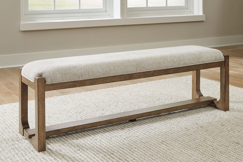 Cabalynn - Large Uph Dining Room Bench - Oatmeal / Light Brown - R&R Furniture Gallery (Fountain Valley, CA)