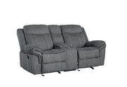 Zubaida - Loveseat w/USB Dock & Console (Glider & Motion) - R&R Furniture Gallery (Fountain Valley, CA)