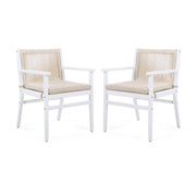 Outdoor Acacia Wood Patio Dining Armchair (Set of 2) - R&R Furniture Gallery (Fountain Valley, CA)