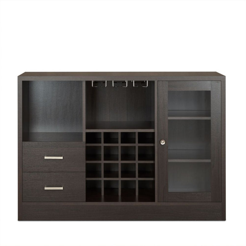 Hazen - 33" Wine Cabinet - Espresso - R&R Furniture Gallery (Fountain Valley, CA)