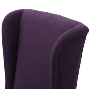 Fabric Dining Chair With High Back And Birch Wood Legs - Plum - R&R Furniture Gallery (Fountain Valley, CA)