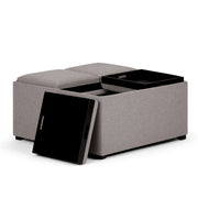 Avalon - Square Coffee Table, Storage Ottoman - R&R Furniture Gallery (Fountain Valley, CA)