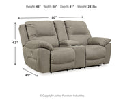 Signature Design by Ashley® Next-Gen Gaucho double reclining power loveseat with plush cushions and modern design.