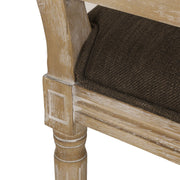French Country Dining Chair With Rectangular Cane Backrest And Smooth Upholstered Seating - R&R Furniture Gallery (Fountain Valley, CA)