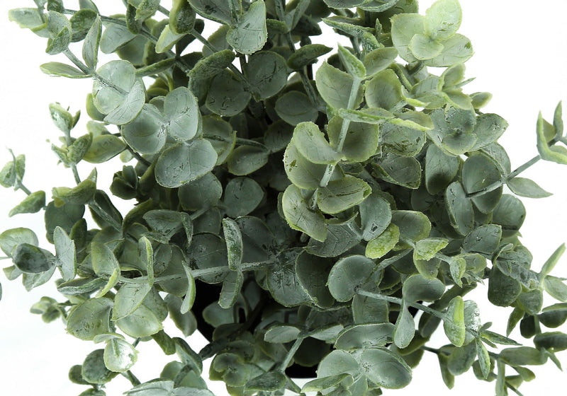 11" Tall, Artificial Plant, Eucalyptus Grass, Indoor, Faux, Fake, Table, Greenery, Potted, Decorative (Set of 2) - Green / Black - R&R Furniture Gallery (Fountain Valley, CA)