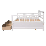 Modern Daybed with built-in storage drawers by DreamHaus, featuring a sleek, multifunctional design for stylish bedroom organization.
