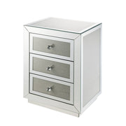 Noralie - 18" X 14" Accent Table - Mirrored & Faux Diamonds - R&R Furniture Gallery (Fountain Valley, CA)
