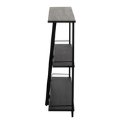 Lumi Source Converge industrial black bookcase with open shelving and metal frame, ideal for modern home or office storage.
